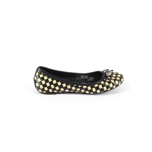 TORY BURCH Black Yellow Woven Ballerina Flats Bow Accent - US 7.5 - Picture 4 of 8